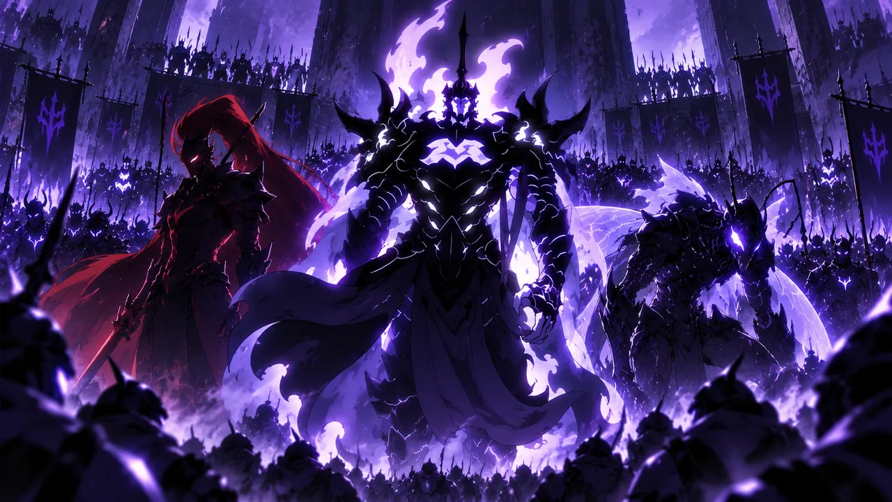 Bellion, a poderosa sombra de Sung Jin-Woo, lidera o exército das sombras em Solo Leveling