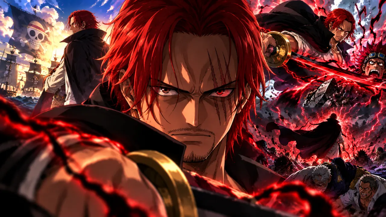 Shanks usando seu Haki em One Piece